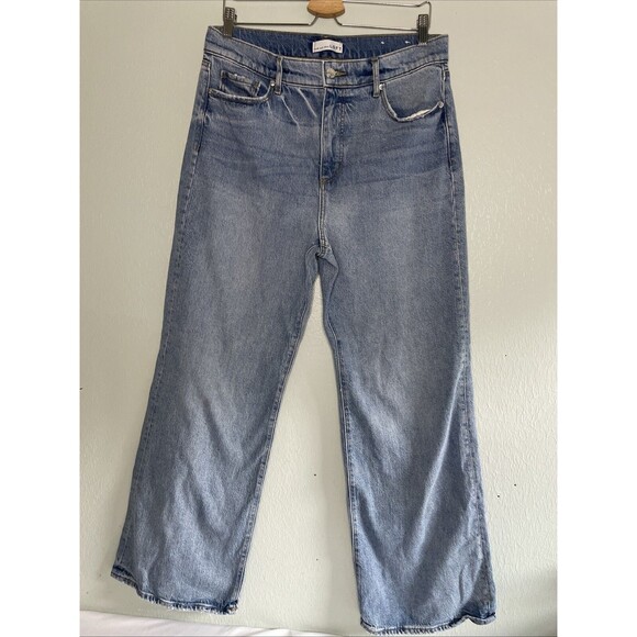 Loft Denim The Wide Leg Blue Jeans High Waist Palazzo 2023 casual Size 30 / 10 - Picture 1 of 8